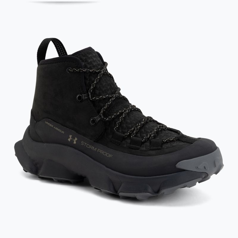 Pánske turistické topánky Under Armour Charged Expanse Mid LTHR WP Black/Anthracite/Bayou
