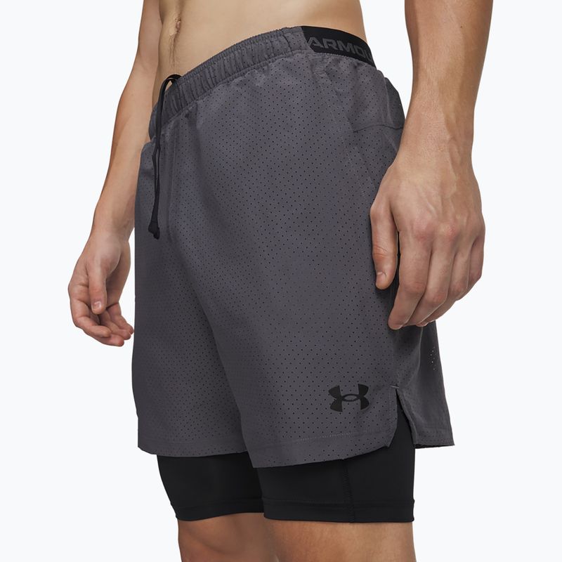 Pánske tréninkové šortky Under Armour Vanish Woven 2.0 2IN1 Shorts castlerock/black 4