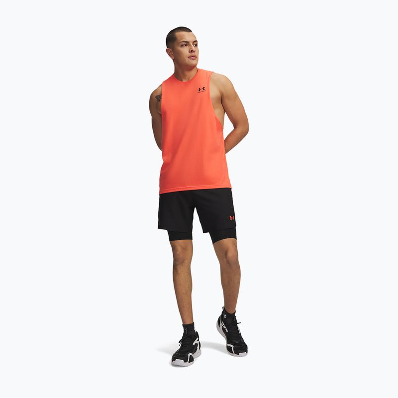 Pánske tréninkové šortky Under Armour Vanish Woven 2.0 2IN1 Shorts ultimate black/venom red/venom red 2