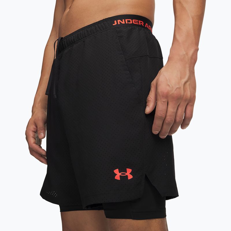 Pánske tréninkové šortky Under Armour Vanish Woven 2.0 2IN1 Shorts ultimate black/venom red/venom red 4