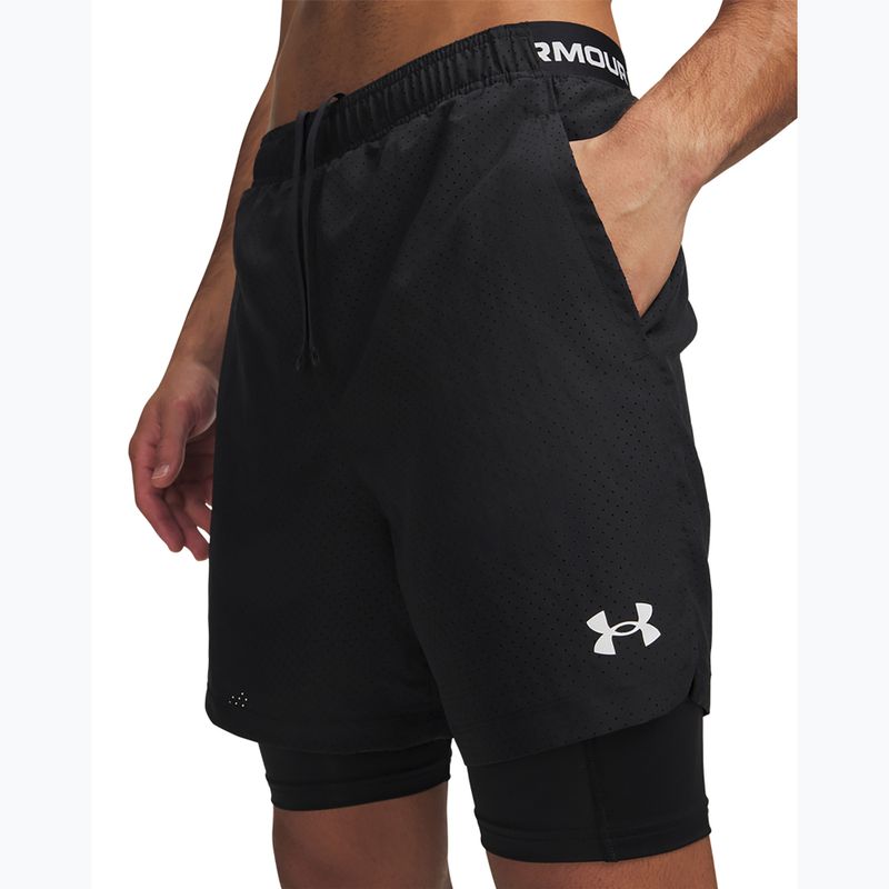 Pánske tréninkové šortky Under Armour Vanish Woven 2.0 2IN1 Shorts black/white 4
