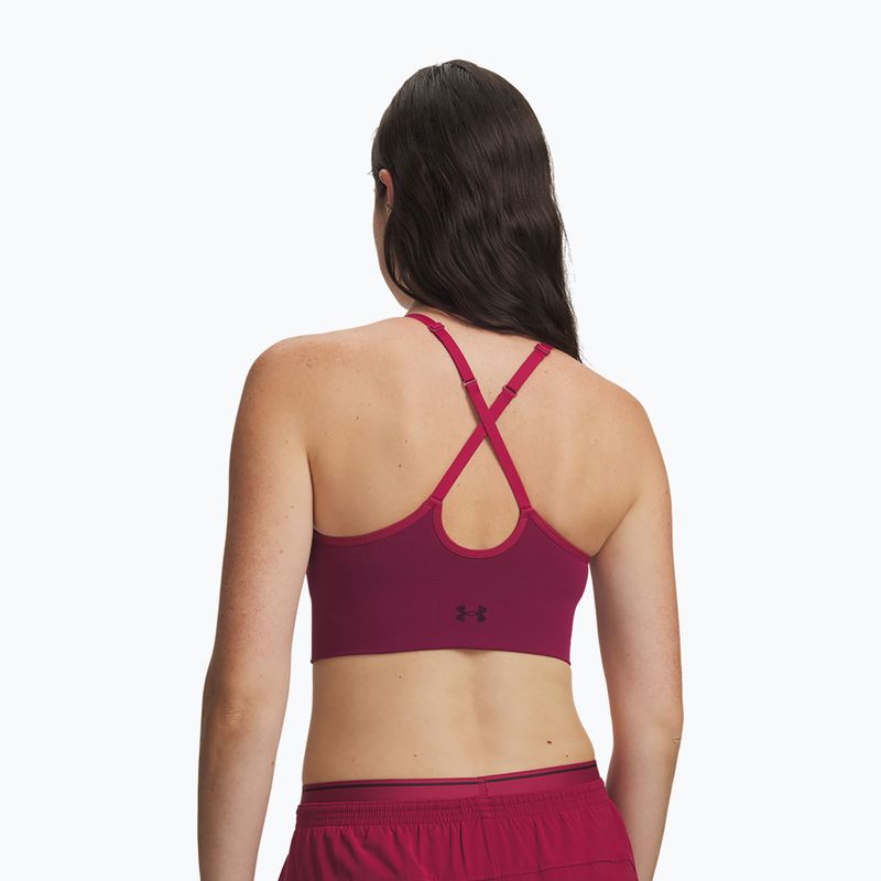 Fitness podprsenka Under Armour Vanish Seamless Low claret/ox blood 2