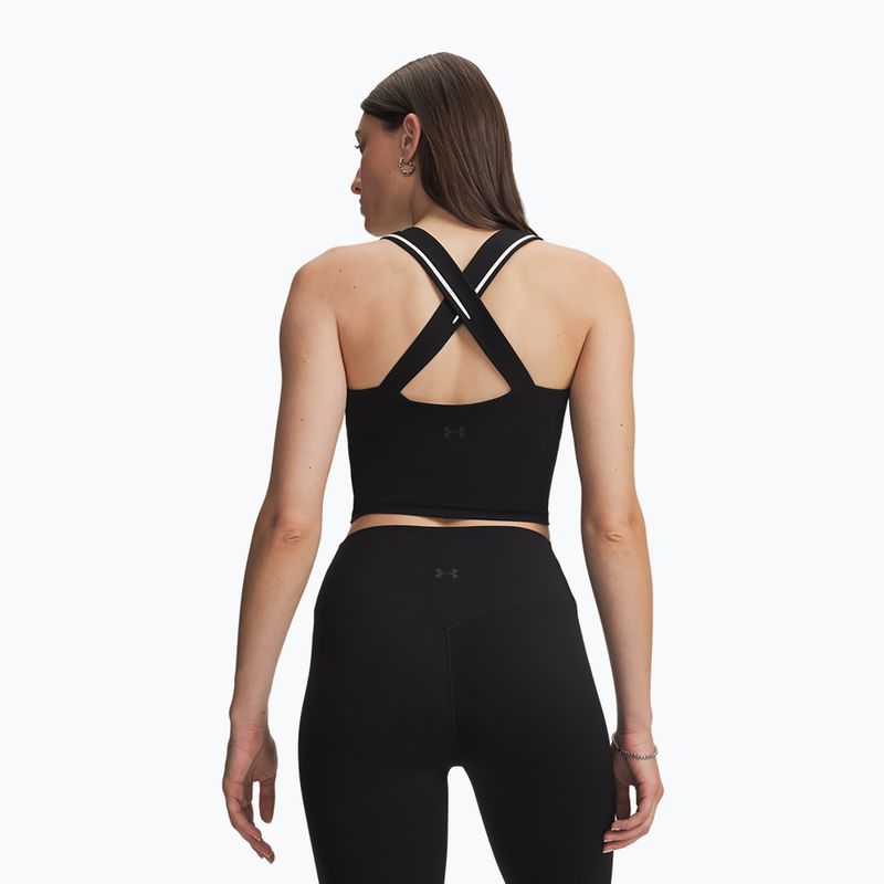 Dámske tréningové tričko Under Armour Meridian Contour Tank ultimate black/white/ultimate black 2