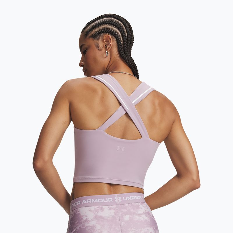 Dámske tréningové tričko Under Armour Meridian Contour Tank mauve pink/white/mauve pink 2