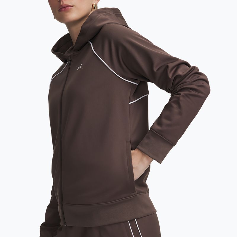 Dámska tepláková súprava Under Armour Rival Tricot Tracksuit HD peppercorn/white 3