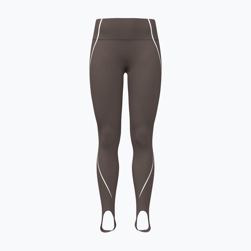 Dámske tréningové legíny Under Armour Meridian Contour Stirrup Leggings peppercorn/white/peppercorn