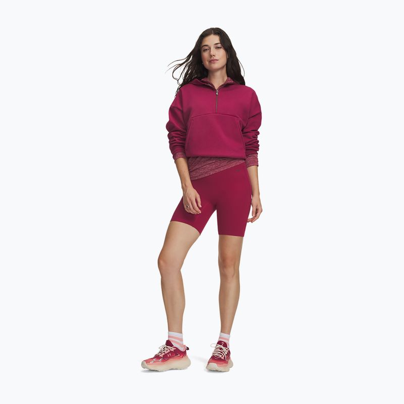 Dámske tréningové šortky Under Armour Motion Bike Shorts claret/ox blood 2