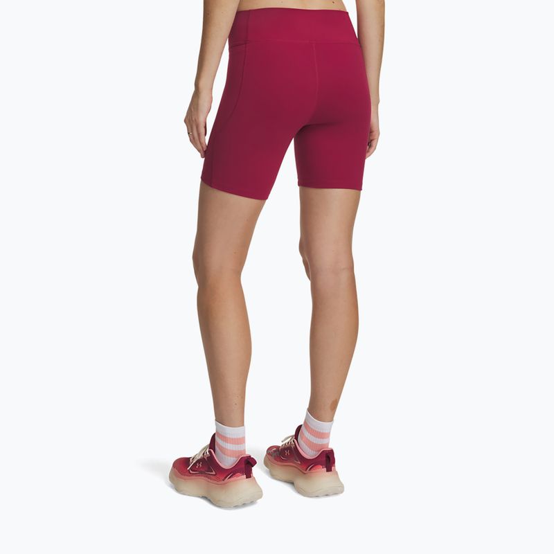 Dámske tréningové šortky Under Armour Motion Bike Shorts claret/ox blood 3