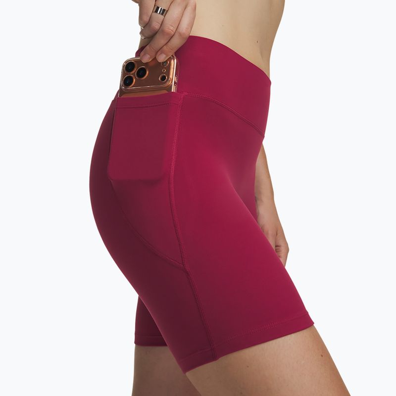 Dámske tréningové šortky Under Armour Motion Bike Shorts claret/ox blood 4