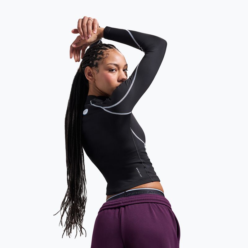 Dámske tréningové tričko longsleeve Under Armour ColdGear Elite Mock ultimate black/reflective 4