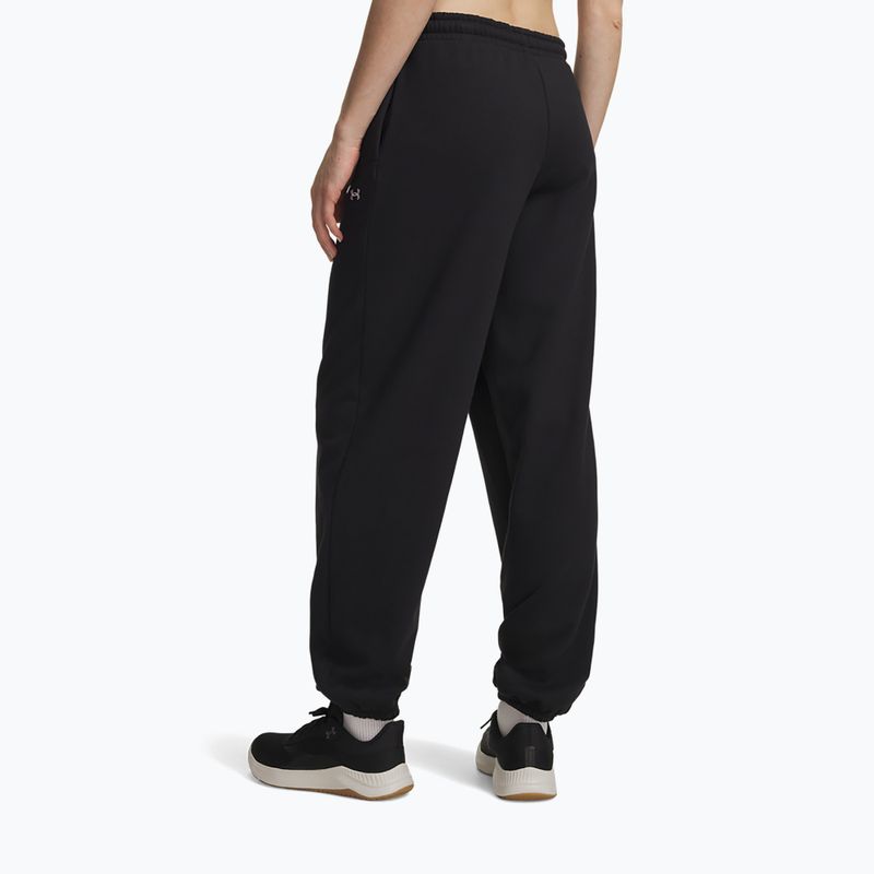 Dámske nohavice Under Armour Icon Fleece Gym Pant ultimate black/white 3