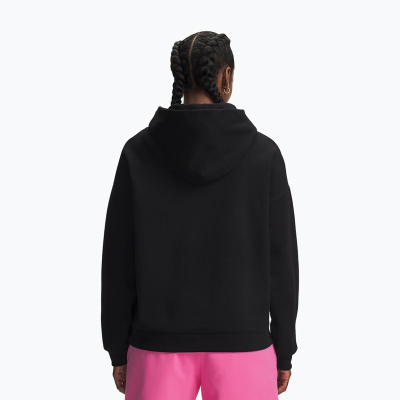 Dámska mikina Under Armour Icon Fleece Hoodie ultimate black/white 2