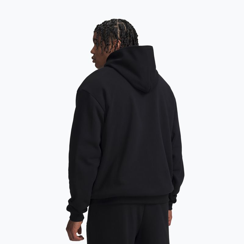 Pánska mikina Under Armour Icon Heavyweight Terry Hoodie ultimate black/ultimate black 2