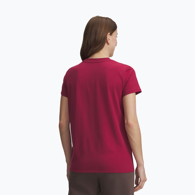 Dámske tričko Under Armour Rival Core claret/white 2