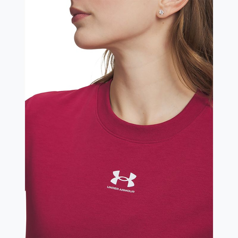 Dámske tričko Under Armour Rival Core claret/white 3