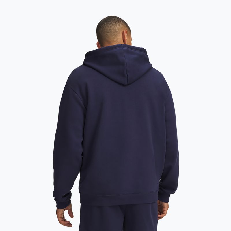 Pánska mikina Under Armour Rival Fleece Hoodie midnight navy/white 2