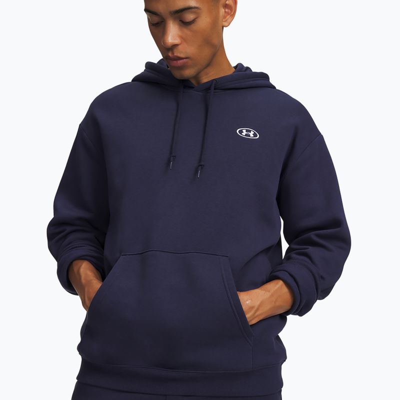 Pánska mikina Under Armour Rival Fleece Hoodie midnight navy/white 3