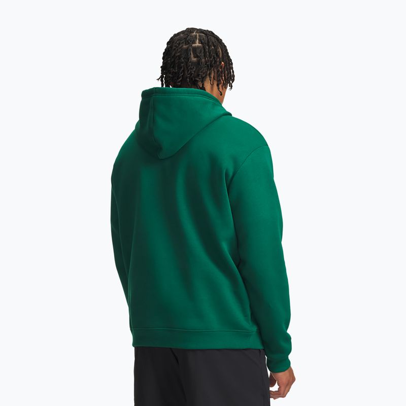 Pánska mikina Under Armour Rival Fleece Hoodie campus ivy/white 2