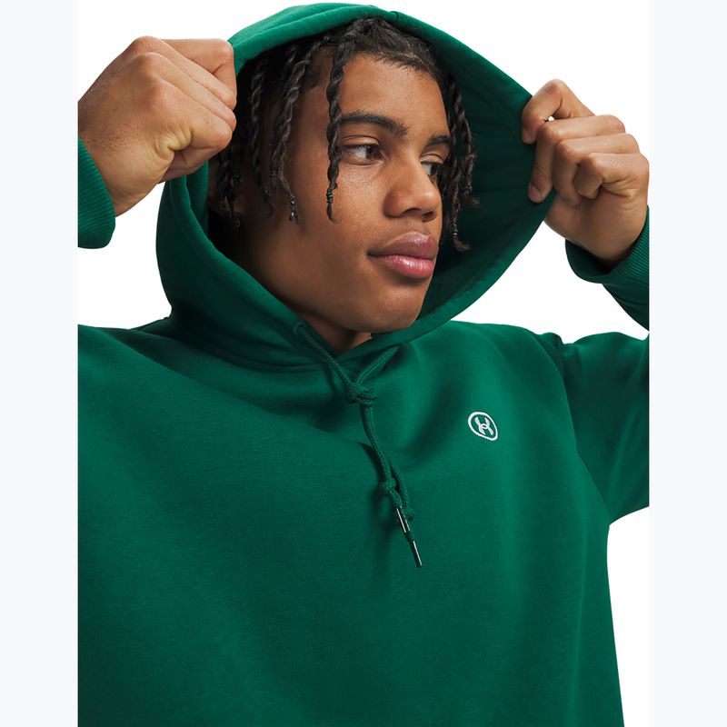 Pánska mikina Under Armour Rival Fleece Hoodie campus ivy/white 3