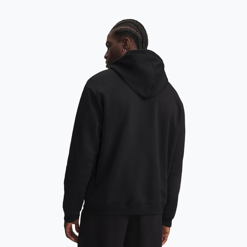 Pánska mikina Under Armour Rival Fleece Hoodie ultimate black/white 2
