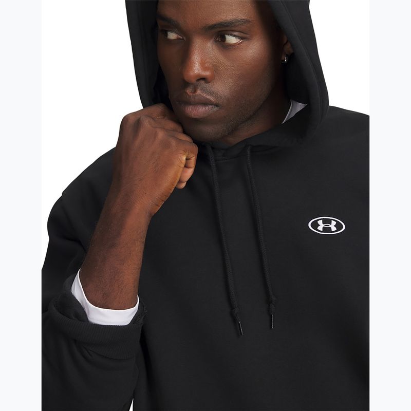 Pánska mikina Under Armour Rival Fleece Hoodie ultimate black/white 3
