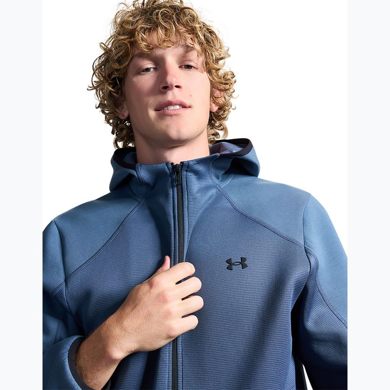 Pánska tréningová mikina Under Armour Unstoppable Fleece downpour gray/black 5