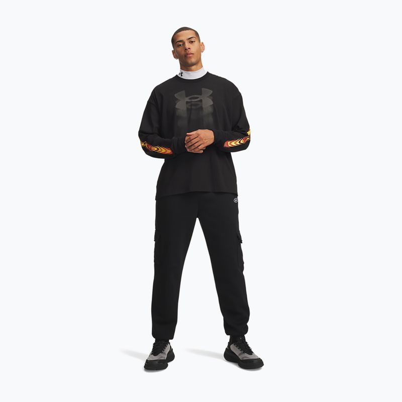 Pánske nohavice Under Armour Rival Fleece Cargo ultimate black/white 2