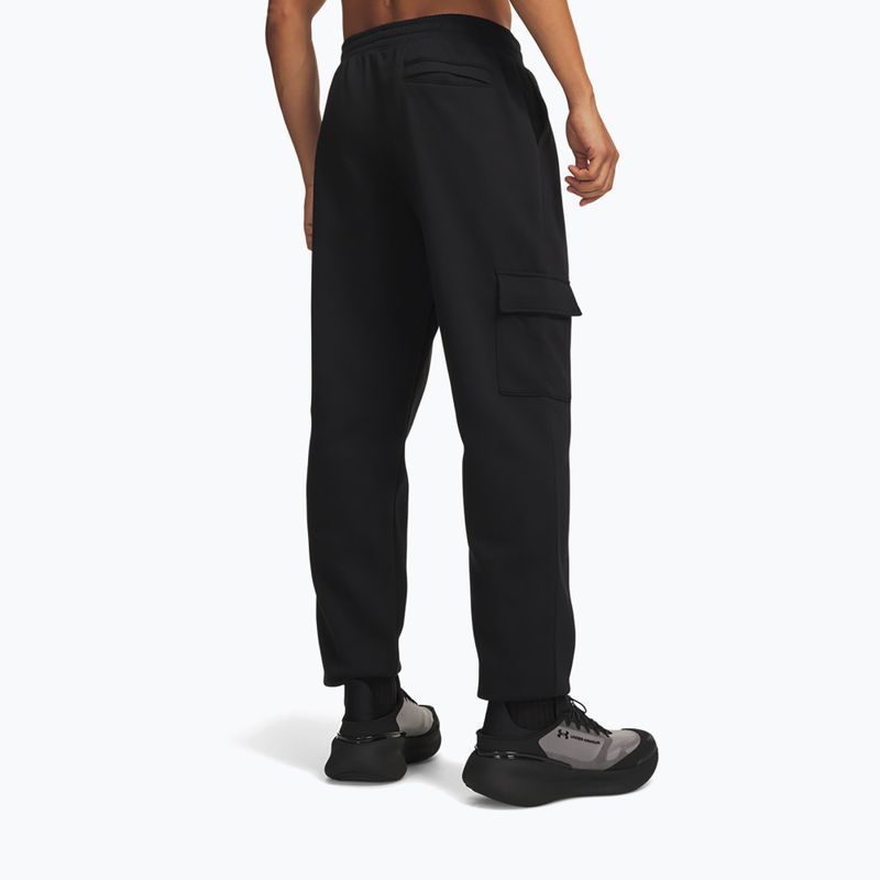 Pánske nohavice Under Armour Rival Fleece Cargo ultimate black/white 3