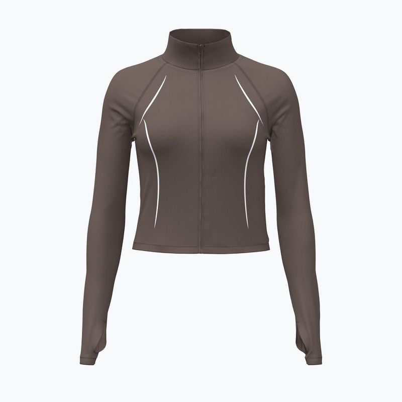 Dámska tréningová mikina Under Armour Meridian Contour Full Zip peppercorn/white/peppercorn