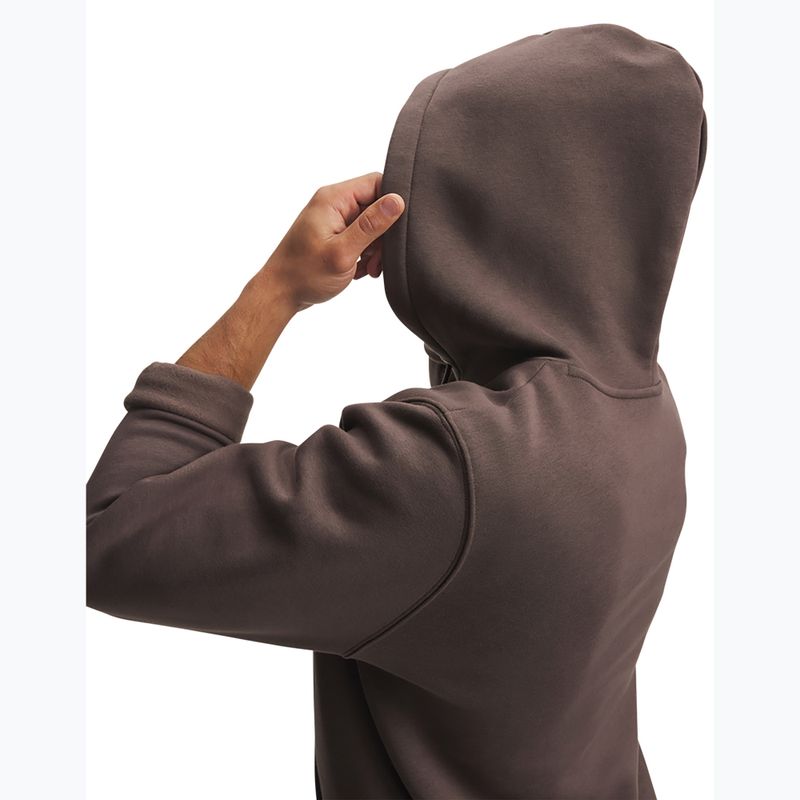 Pánska mikina Under Armour Essential Fleece Hoodie peppercorn/peppercorn 3