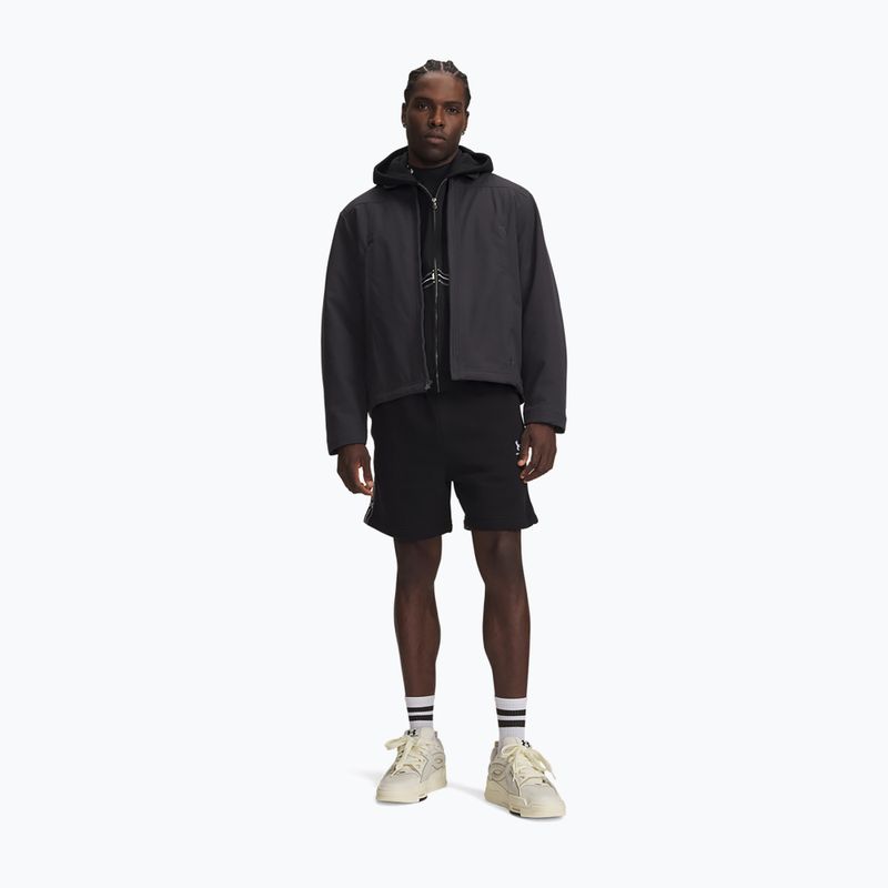 Pánske šortky Under Armour Icon Fleece Taped Shorts ultimate black/white 2