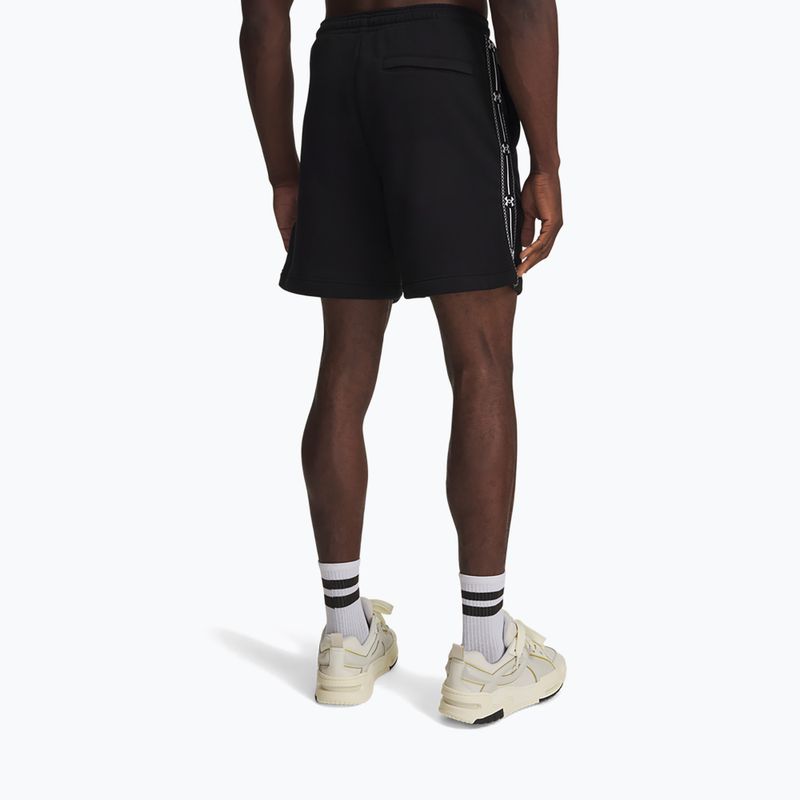 Pánske šortky Under Armour Icon Fleece Taped Shorts ultimate black/white 3