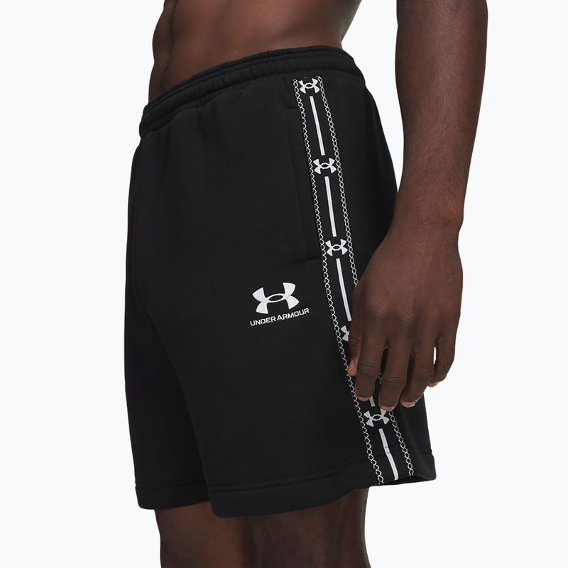 Pánske šortky Under Armour Icon Fleece Taped Shorts ultimate black/white 4