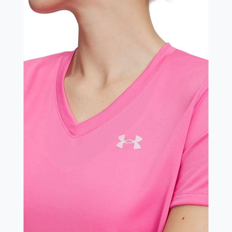 Dámske tréningové tričko Under Armour Tech SSV Solid pink frenzy/prime pink 3