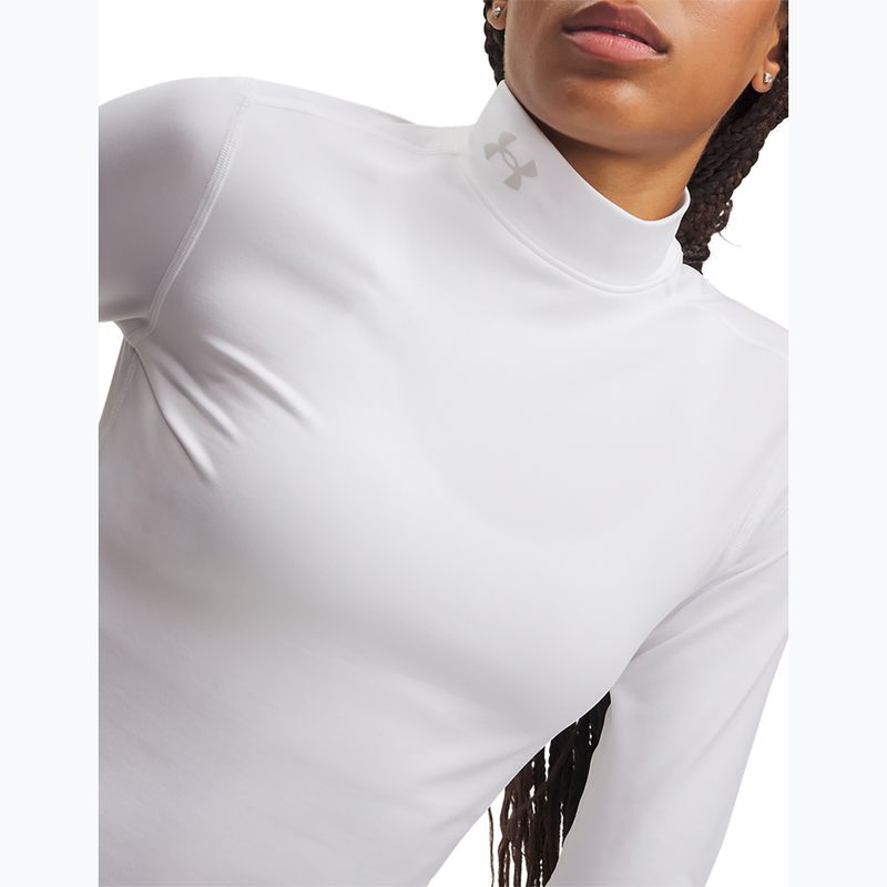 Dámske tréningové tričko longsleeve Under Armour ColdGear Mock LS white/halo gray 3