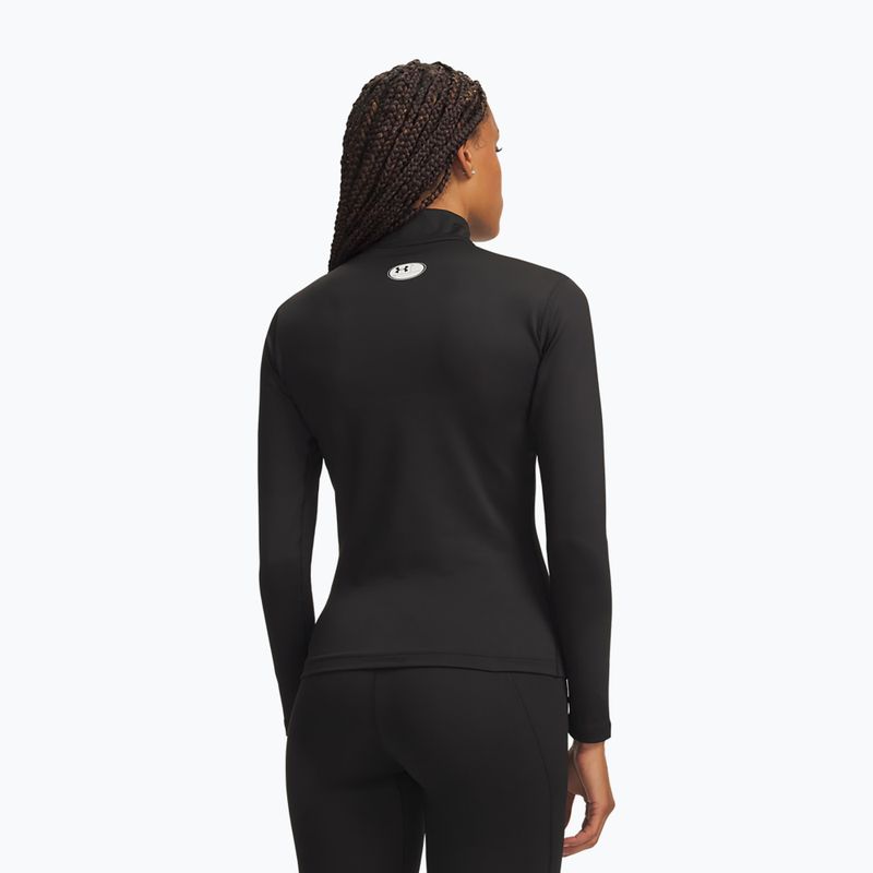 Dámske tréningové tričko longsleeve Under Armour ColdGear Mock LS ultimate black/white 2