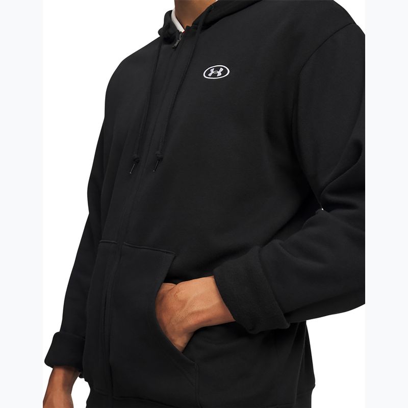 Pánska mikina Under Armour Rival Fleece Full Zip ultimate black/white 3