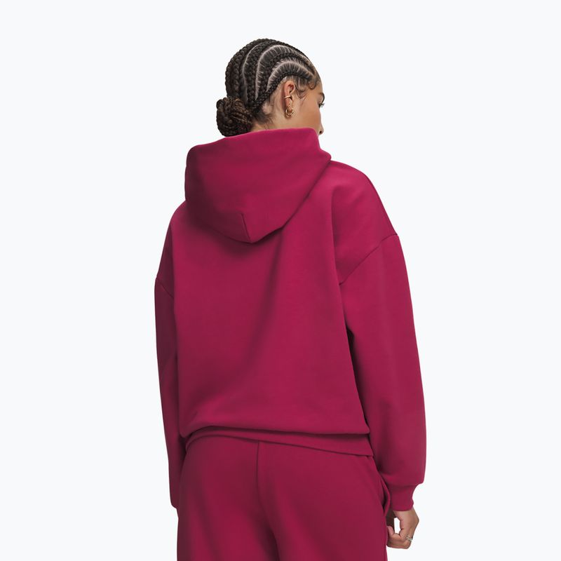 Dámska mikina Under Armour Icon Fleece Hoodie claret/white 2