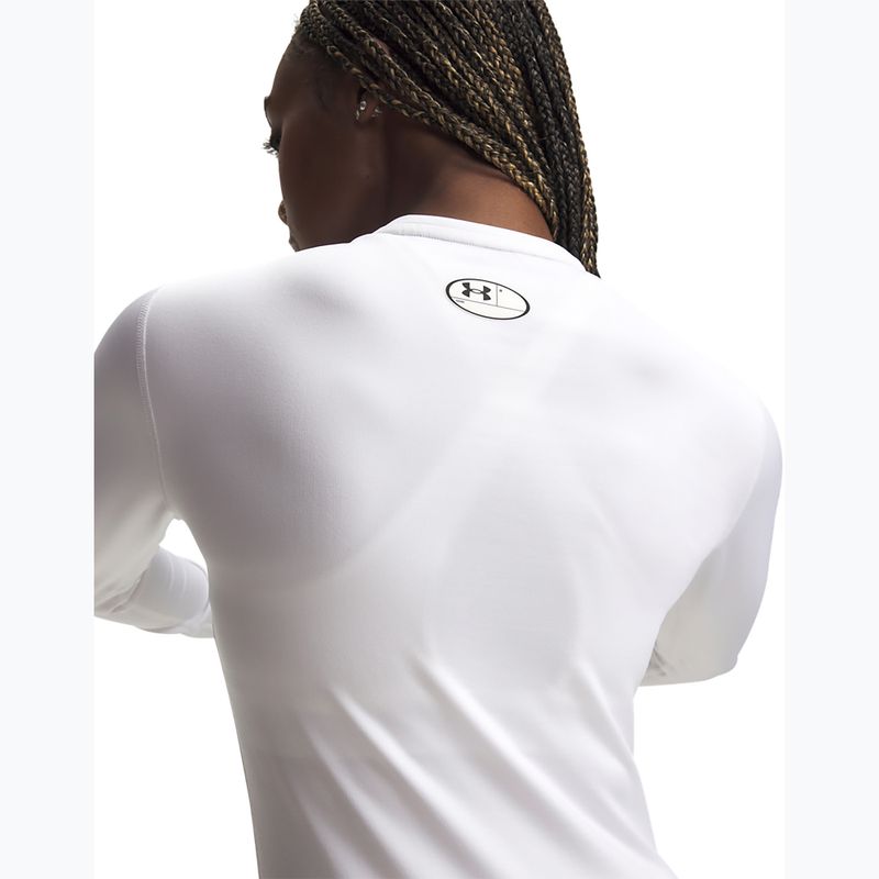 Dámske tréningové tričko longsleeve Under Armour ColdGear Crew white/halo gray 3
