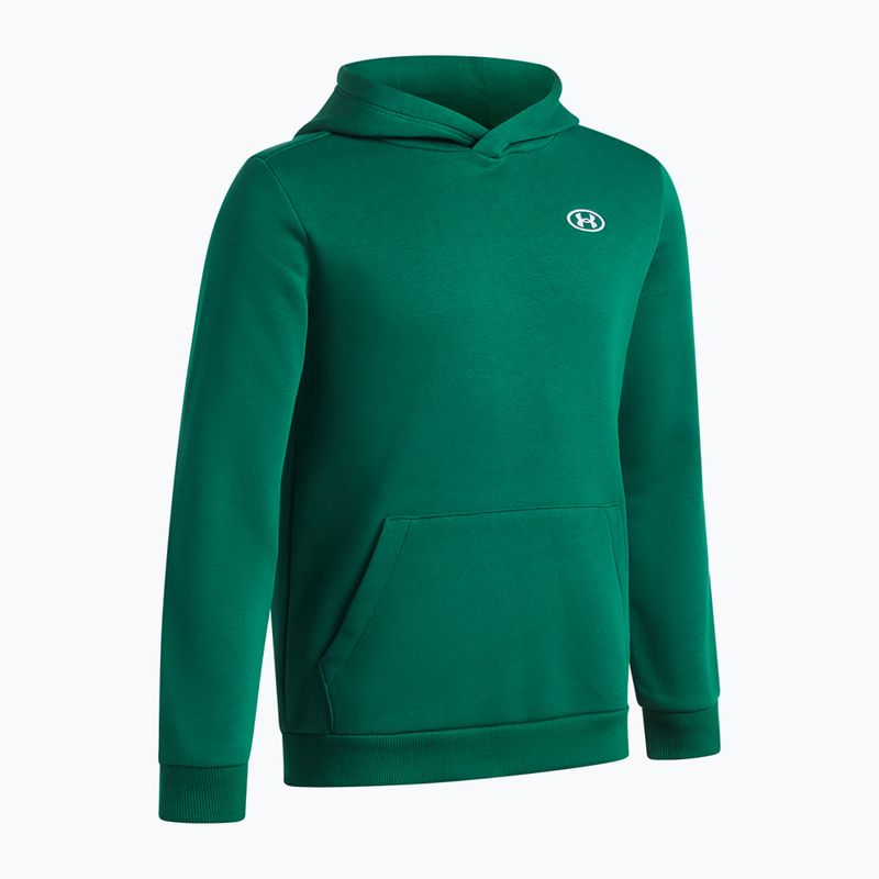 Detská mikina Under Armour B Rival Fleece Hoodie campus ivy/white 3