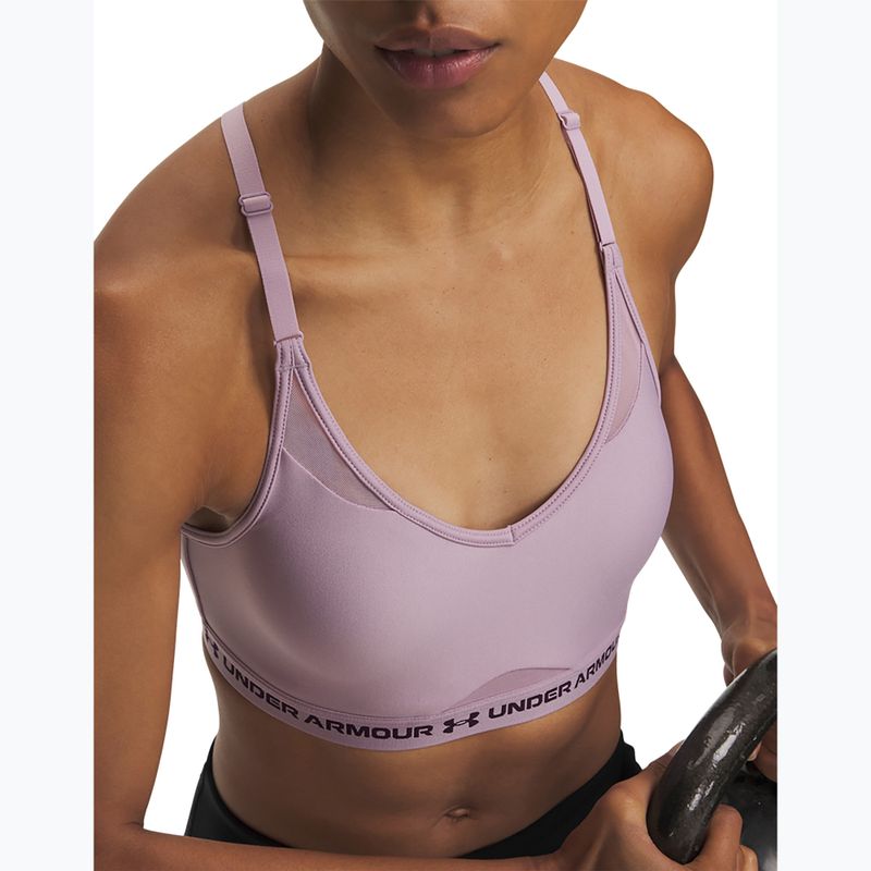 Fitness podprsenka Under Armour Crossback Low mauve pink/purple echo 3