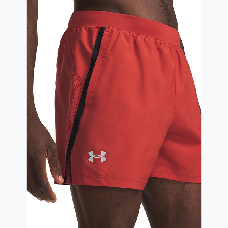 Pánske bežecké šortky Under Armour Launch 5" Shorts heritage red/black/reflective 4