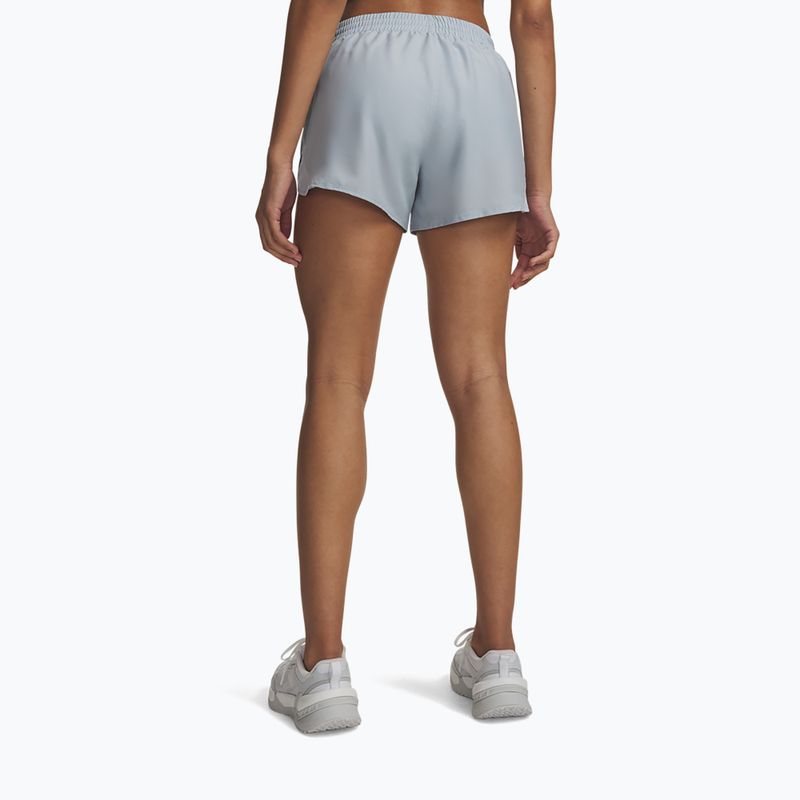 Dámske bežecké šortky Under Armour Fly By 3" Shorts blue fog/blue fog/reflective 3