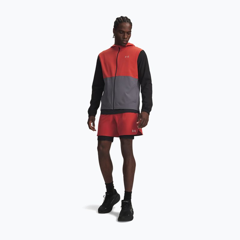 Pánske bežecké šortky Under Armour Velociti Pro 2IN1 Shorts heritage red/reflective 2