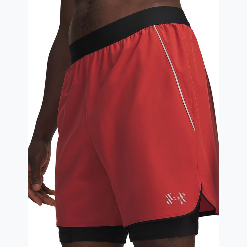 Pánske bežecké šortky Under Armour Velociti Pro 2IN1 Shorts heritage red/reflective 4