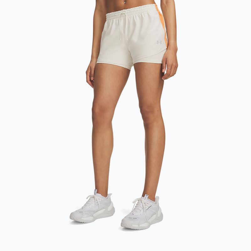 Dámske bežecké šortky Under Armour Velociti Pro 4" 2N1 Shorts stone/reflective
