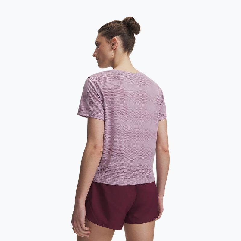 Dámske bežecké tričko Under Armour Velociti SS mauve pink/reflective 2