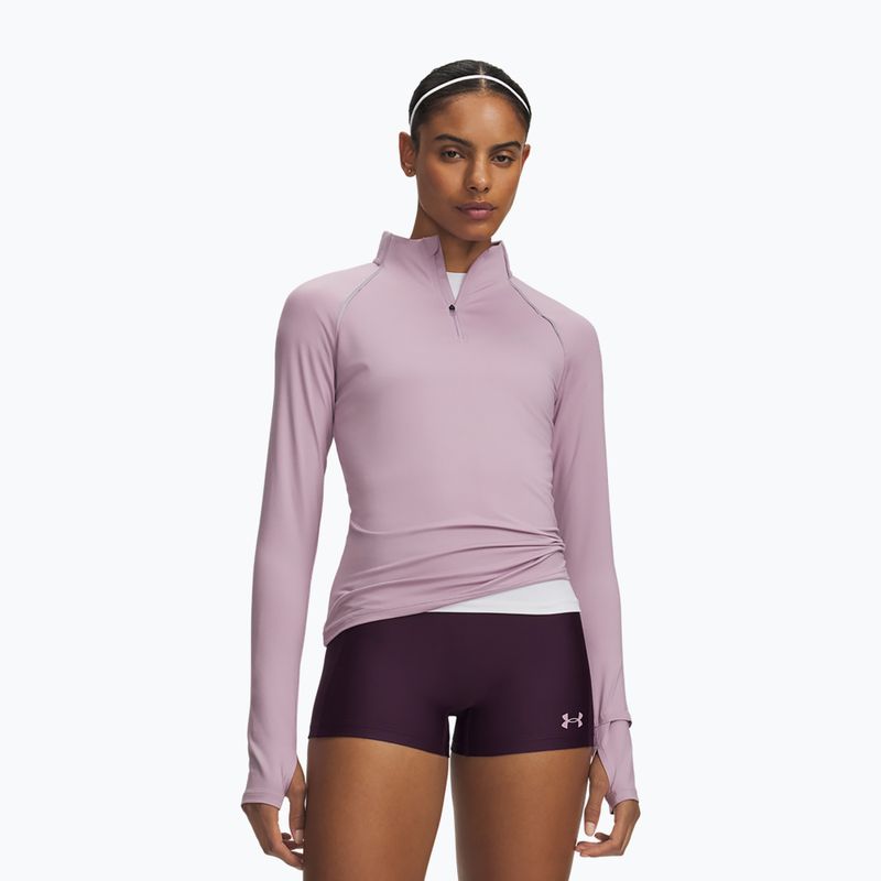 Dámska bežecká mikina Under Armour Velociti Half Zip mauve pink/reflective