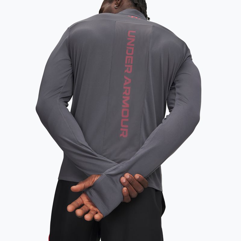 Pánska mikina Under Armour Tech Utility 1/4 Zip castlerock/racer red 3