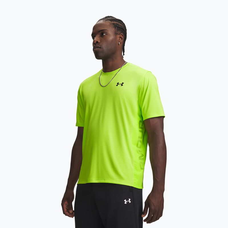 Pánske tréningové tričko Under Armour Tech Utility SS green citrine/black